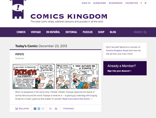 Comics Kingdom - The best comic strips, editorial cartoons and puzzles in all the land.