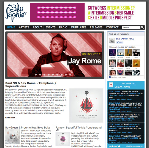 Blu Saphir - The all new Blu Saphir website was launched on the 30th of April this year. Developed by Jason Williams, who transformed it from its aging flash state to a new HTML5 website. Big high-five from H5BP Showcase!